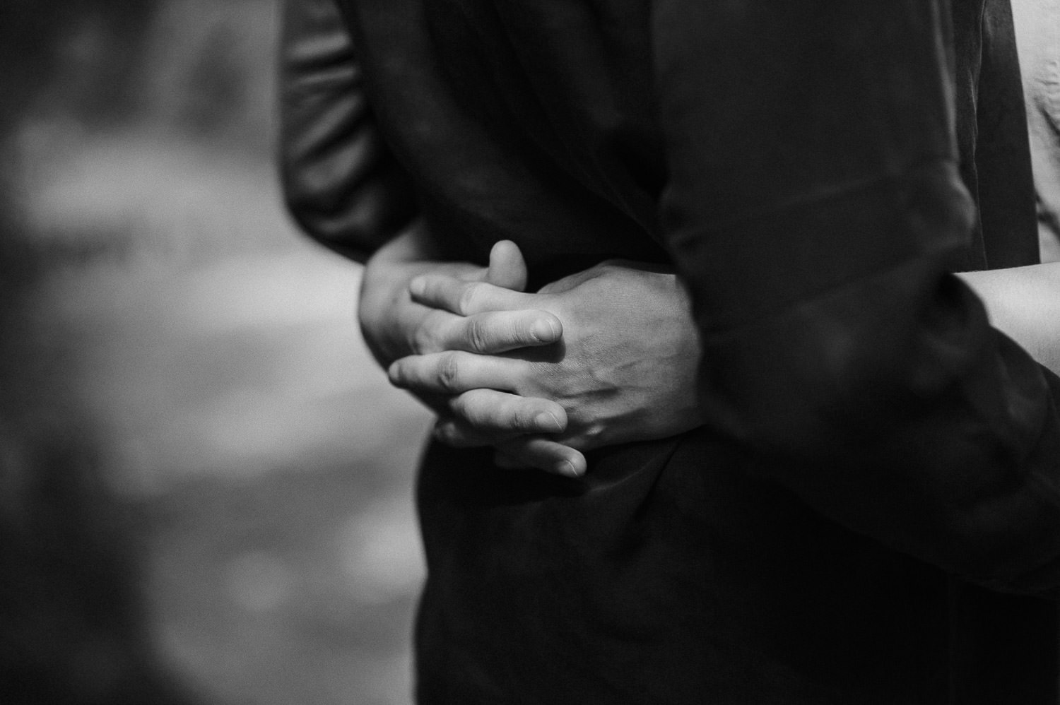 engagement shoot detail of couple's hands