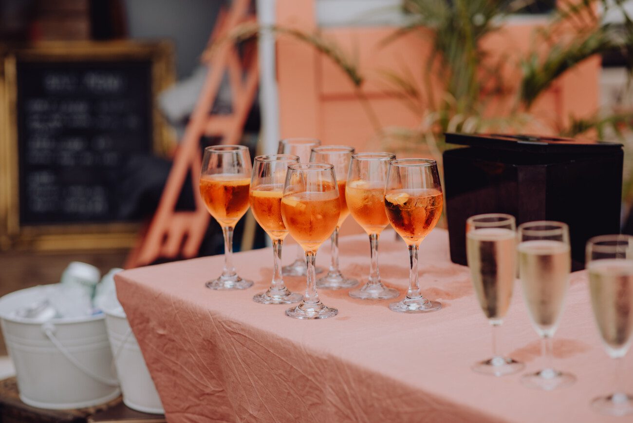 Cocktails during drinks reception