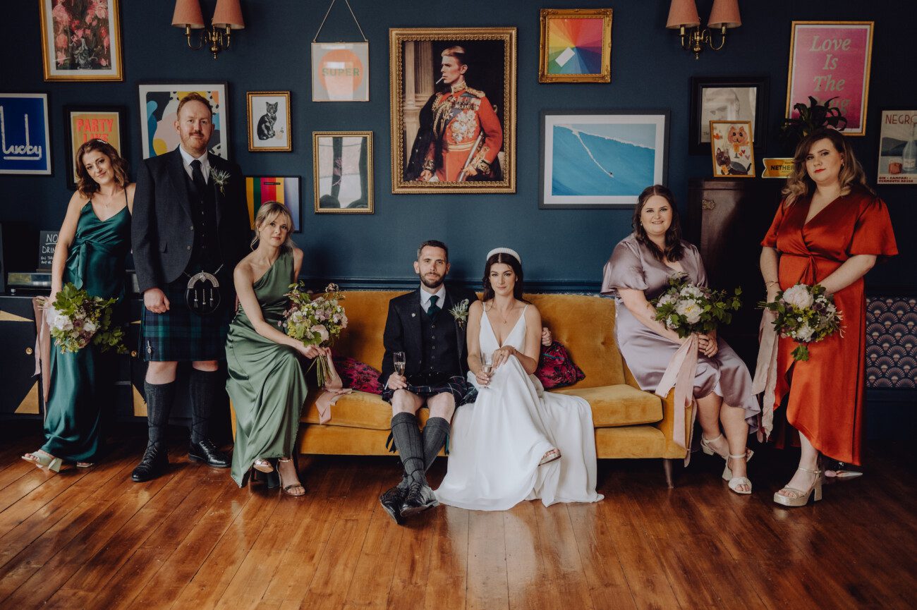 Group shot with bridal party