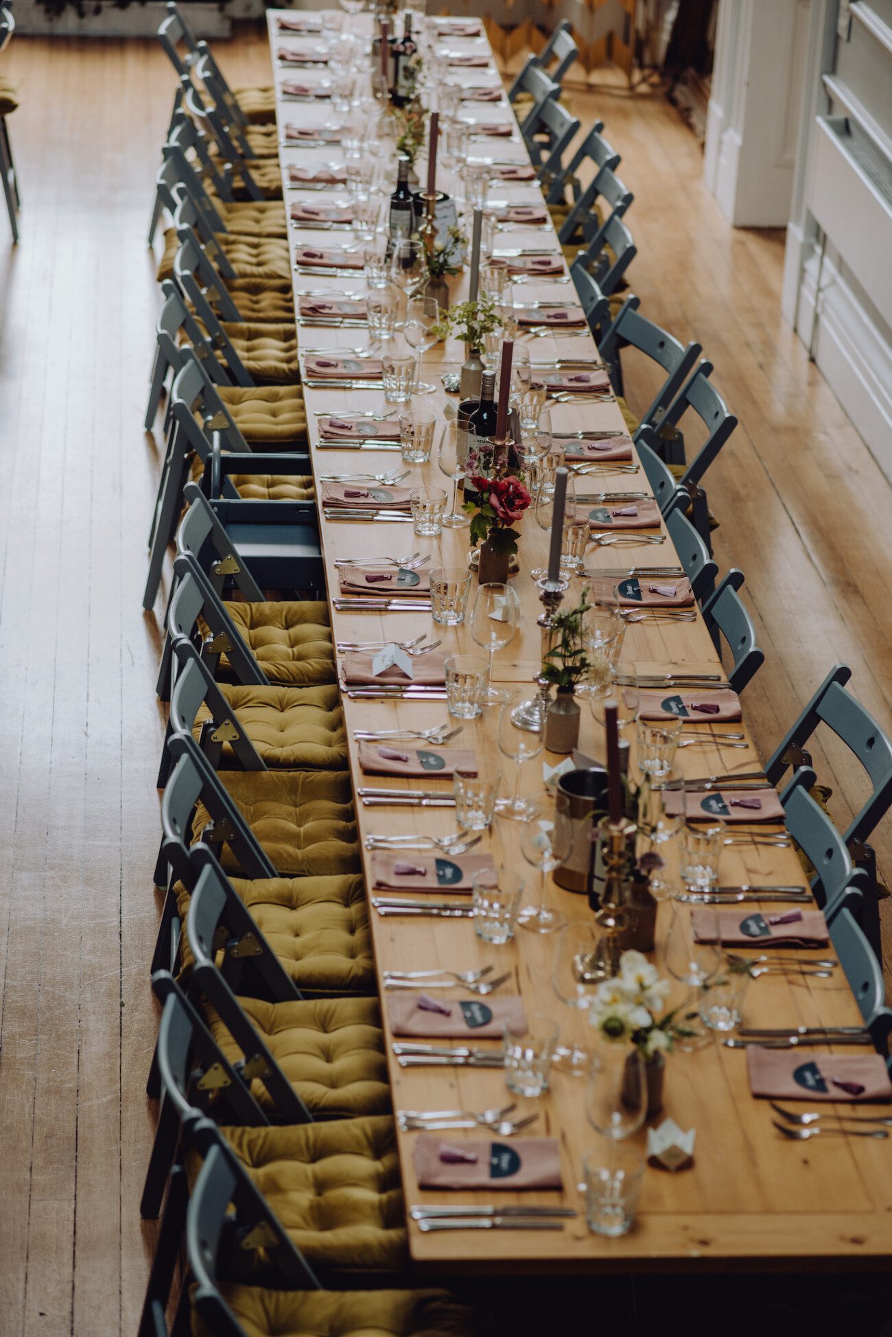 Table prepared for wedding breakfast