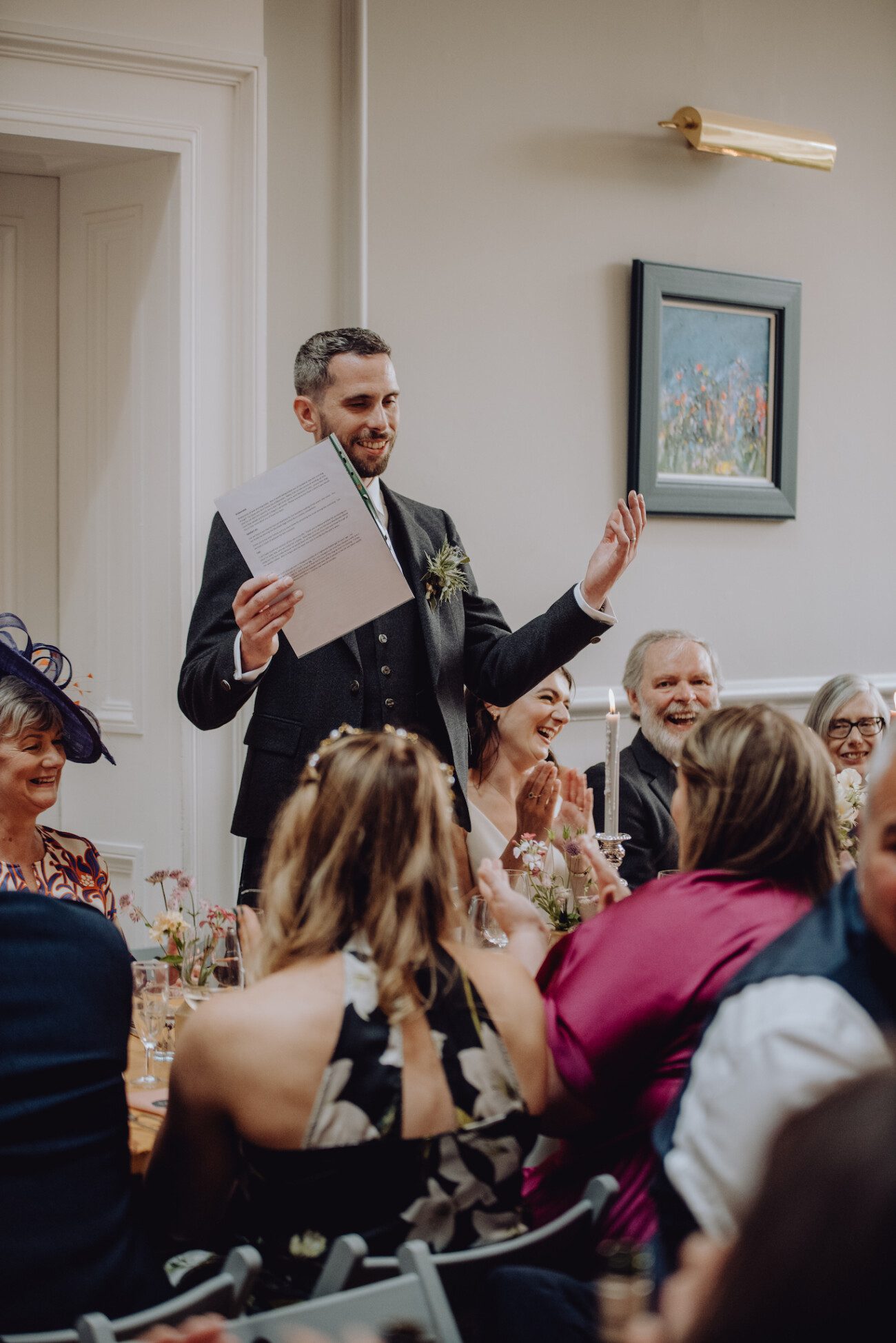 Groom giving a speech